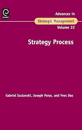 Advances In Strategic Management, Volume 22: Strategy Process