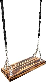 Swing Kids Outdoor Swing, Outdoor Garden Indoor Swing, Thickened Wood Board and Galvanized Steel Chain, Suitable for Adults and Children Tree Swing (Color : 60 * 20CM Board)