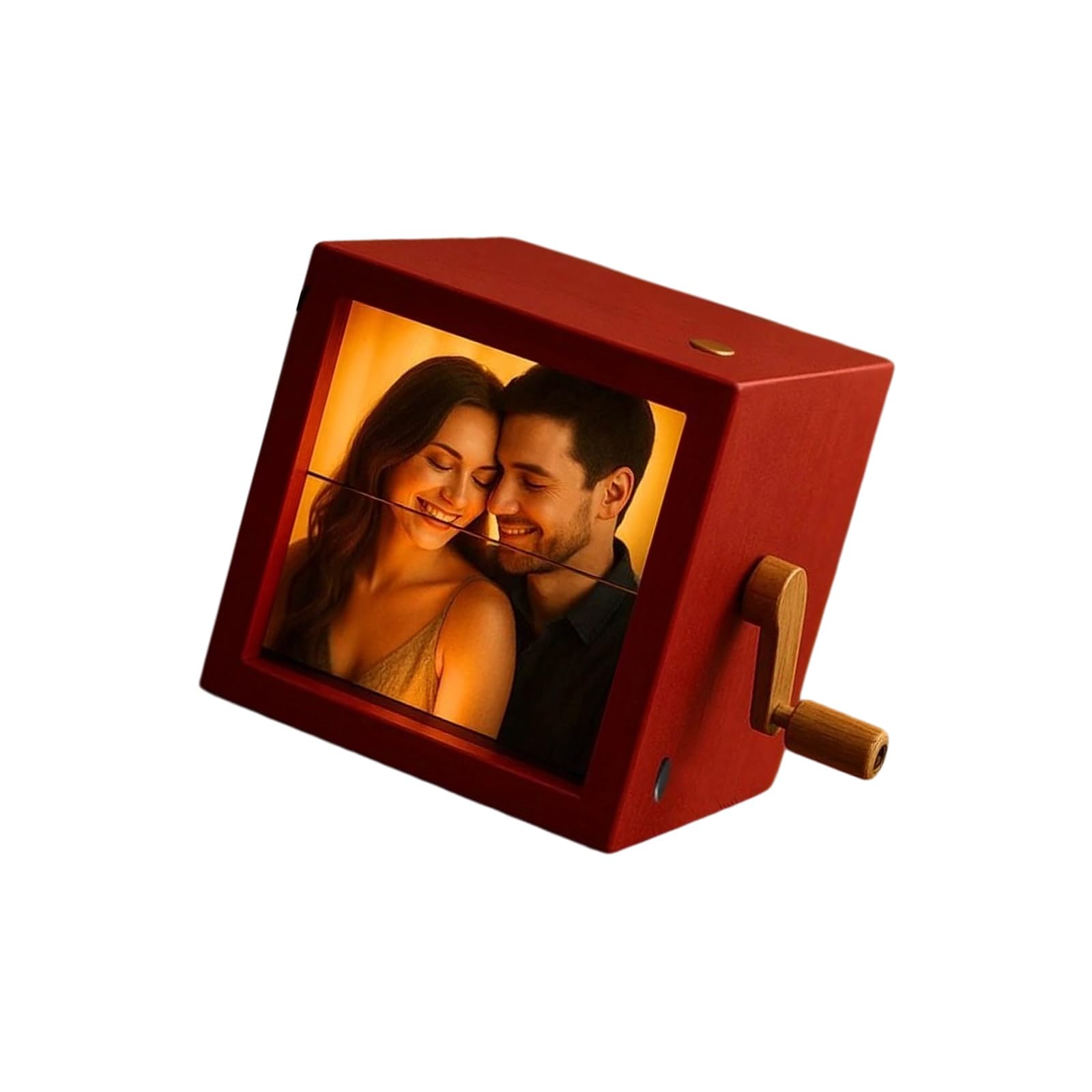 Mechanical Flipping Photo Book Offering LED Lighting and Memories Engravings Texture Suitable for Various Occasion LED Photo Box Frame Rotating Display Customizable Memory