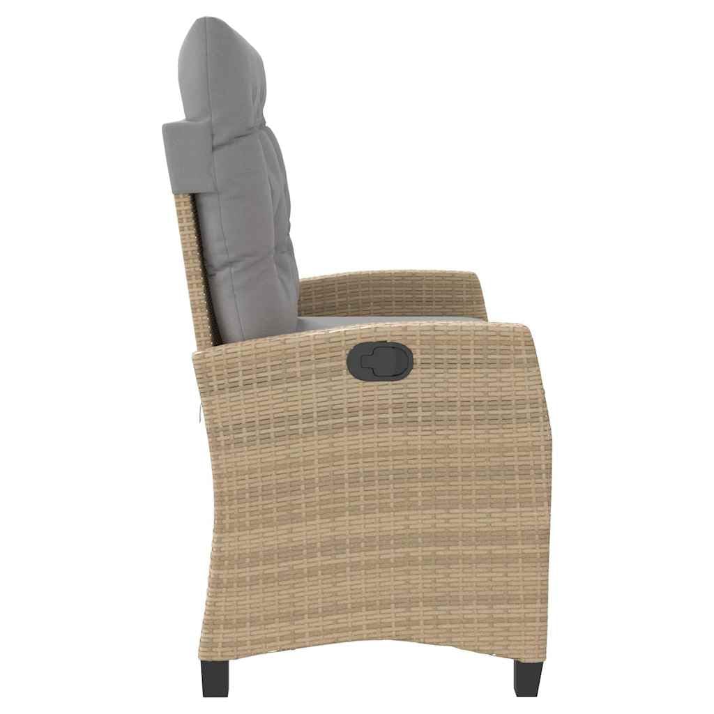 Ławka ogrodowa Poly Rattan Beżowy