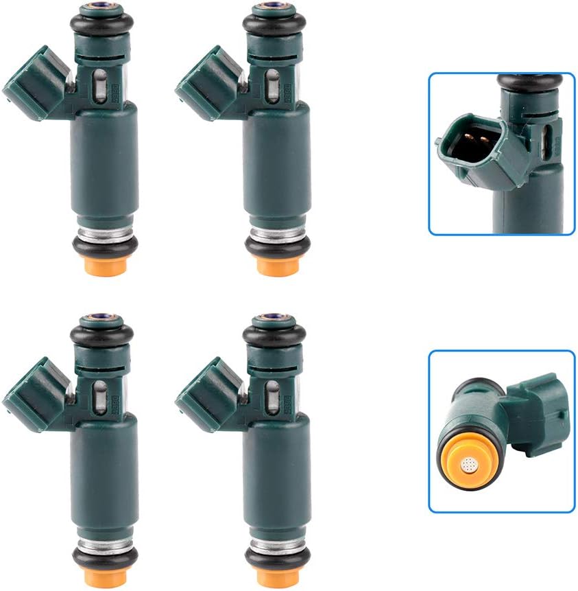 cciyu Injectors, 12 Holes Fuel Injectors Set fit for 2002 2003 2004 2005 2006 Altima 2.5L,2002 2003 2004 2005 2006 Sentra 2.5L Compatible with 195500-4390 Injector,4 Pieces