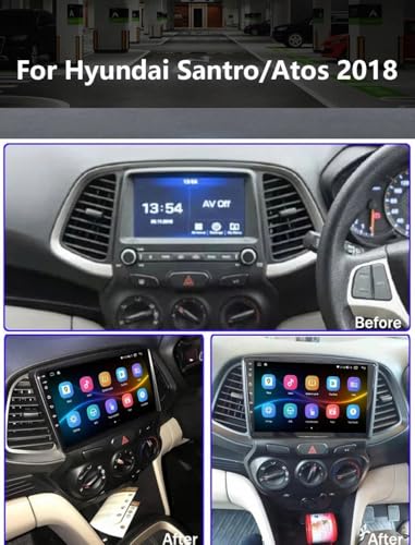 Radio Coche 2 DIN para Hyundai Atos 2018 Solución con GPS y Carplay Inalámbrico 2