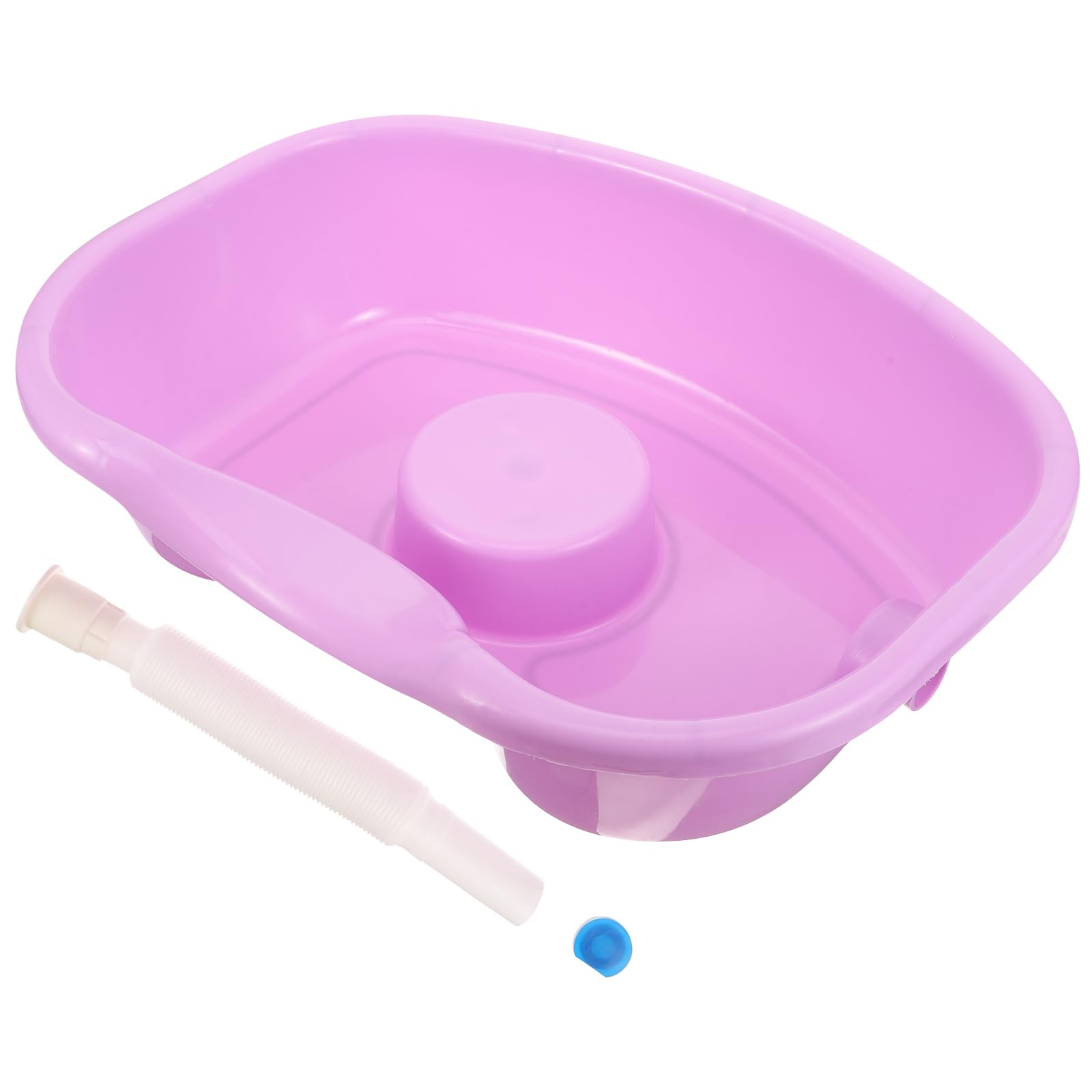 Alasum Lavatesta Portatile per Allettati, Lavacapelli in Plastico Riutilizzabile Posizione Comoda per Collo, a Letto in Casa