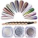 Produktbild NICOLE DIARY 3 Boxen lasergraphische Laser Pulver Neon Einhorn Chameleon pearl Spiegel Regenbogen laser Halloween Nail Art Pigment Glitter Staub + 8 Pcs Lidschatten Pinsel Make-up Pinsel Kit Ersatz
