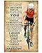Vintage rowerzysta sportowiec sztuka ścienna, wspaniały dzień z plakatem rowerzysty, 'Life Is Like Riding A Bicycle Picture', plakat patentowy w stylu vintage, bez ramy, plakat 61 x 91 cm