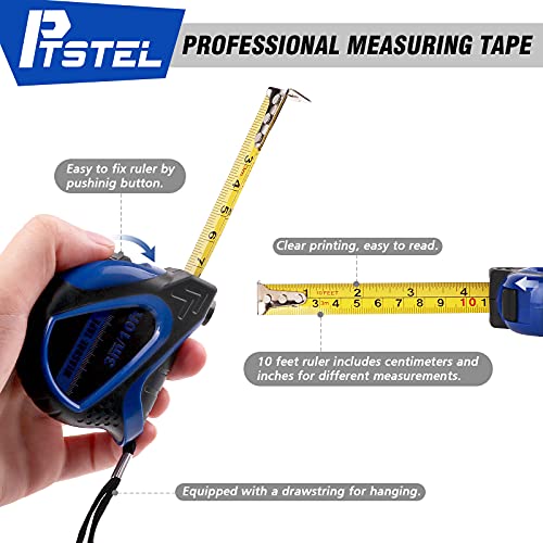 128 Piece Tool Set, PTSTEL General Household Hand Tool Kit, For DIY And Quick Repairs, With Easy Carrying Toolbox Storage Case, Auto Repair and Home Maintenance