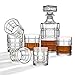Whiskey Decanter And Glasses Bar Set, Includes Whisky Decanter And 6 Cocktail Glasses - 7 Piece Set