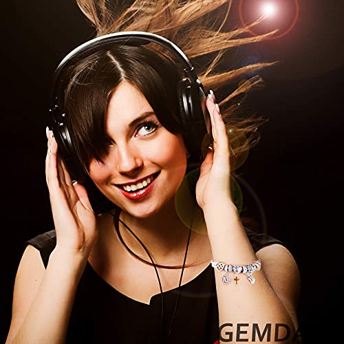 Gemdazz 2Pcs Set Golden Cross Heart Charms And Godmother Sparkling Love Pendant In 925 Sterling Silver Fit Bracelet #TOP6