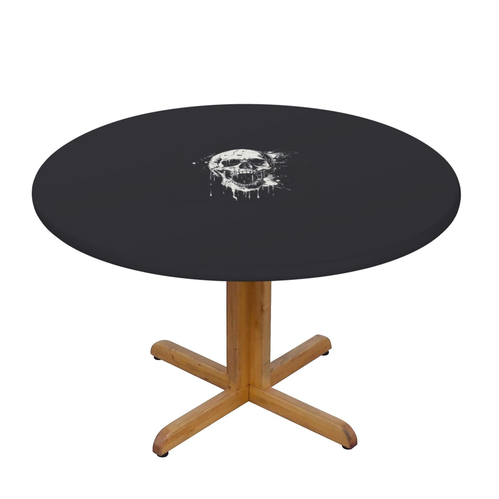 AYYQWE horror ghost skull Print Round Tablecloth Dining Room Kitchen Table Cover Wedding Party Outdoor Indoor