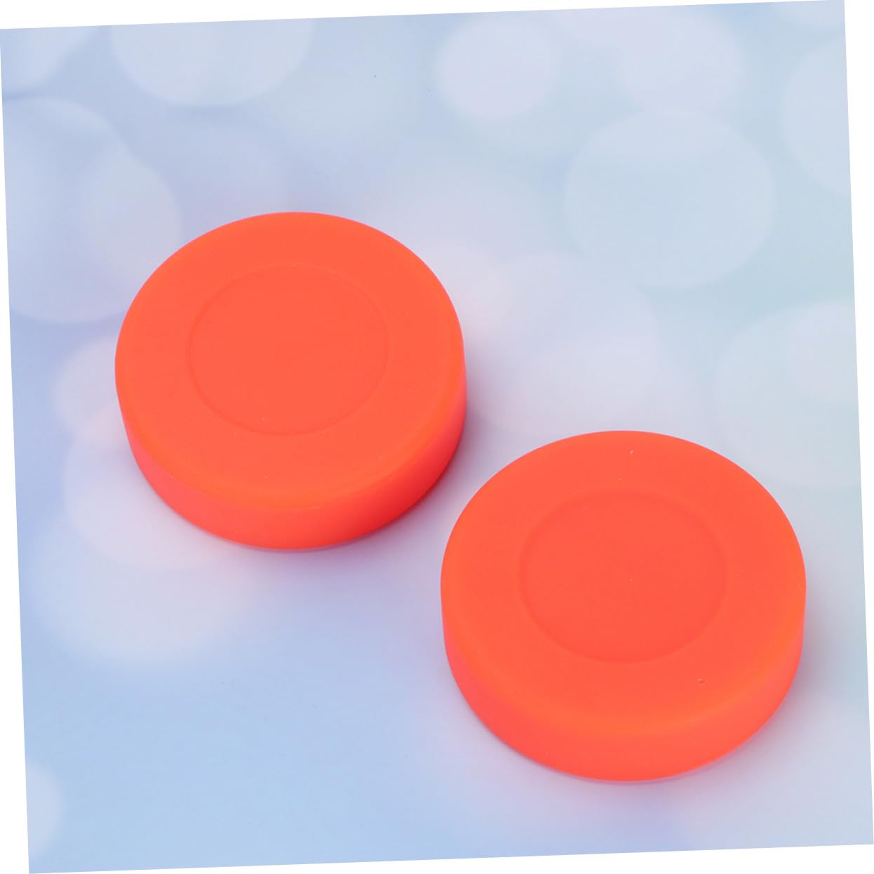 Lot de 10 Rondelles de Hockey PVC Orange à Dureté Réglable Finition Mate Palets de Hockey sur Glace en Caoutchouc Accessoire Sportif Usage Adulte et Entraînement