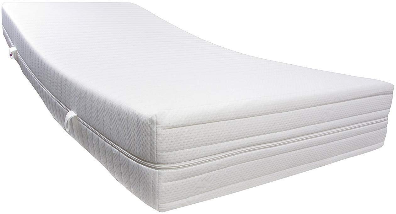 Dibapur® R45H6 Kaltschaummatratze SEHR FEST bis ca. 200 Kg Doppeltuchbezug Gesamthöhe ca. 25 cm (160 x 200 cm)