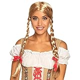 Haarlänge: lang Boland 86117 - Perücke Heidi mit geflochtenen Zöpfen, blond, Oktoberfest, Tracht, Flechtfrisur, Motto Party, Karneval