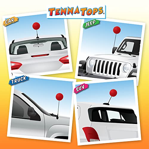 Tenna Tops Plain Red Car Antenna Ball/Car Antenna Topper (Eva Craft Foam) (1.75" Diameter) #TOP2