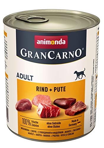 animonda Gran Carno adult Hundefutter, Nassfutter für erwachsene Hunde, Kräftige Variation, 6 x 800 g