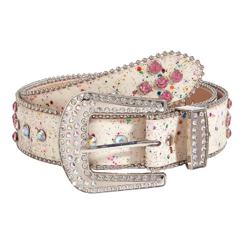 Colorful Rhinestones Belt For Women Girl Sequined Pants Belt Bead Trim Belt For Shorts Dress Fashion Waist Accessories4