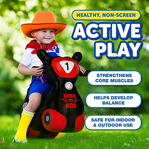 image for Waddle Bouncy Hopper Inflatable Hopping Toy Scooter, Indoors and Outdo