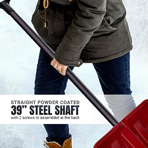 ERA Premium-Series 28-Inch XL Snow Pusher with Plastic-Edged High-Density Polyethylene Blade - Image 4