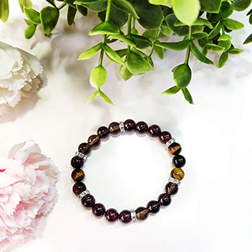 Image of Shubhanjali Crystal Elastic 8mm Stretch Customized Bracelet for Men and Women-(Standard,Multicolor)