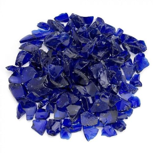 Dark Blue Recycled Fire Pit Glass Medium - 10 lbs
