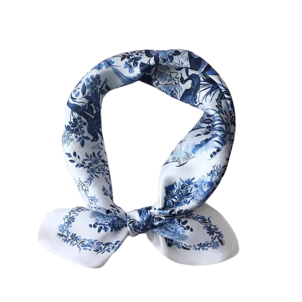 ANDANTINO 100% Mulberry Silk Scarf -21” Square Neckerchief with Gift Packed