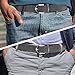 Marino Stretch Belts for Men - Golf Woven Stretch Belt - Gift Box - Gray - Large (40-44