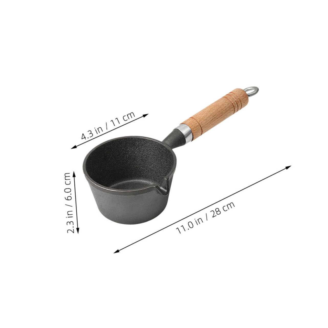 Abaodam Mini Gusseisen Pfanne Mit Holzgriff Antihaft-bratpfanne Für Eier Und Öl Kompakte Kochlösung Für Camping Und Outdoor-aktivitäten
