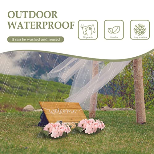 Dechous 3Pcs Artificial Flower Candle Ring Wreath Pillar Candle Holder Tea Light Ring Wreath Napkin Rings Holder For Valentines Aisle Diy Desk Front Door Decor Pink #TOP5