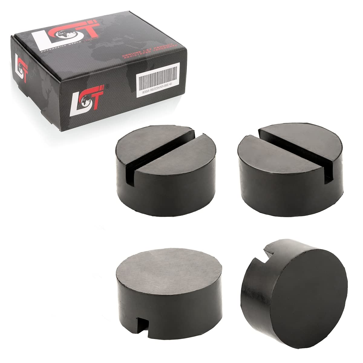 LST 4x Wagenheber Aufnahme Gummiklotz 75x35 mm rund Gummi Auflage