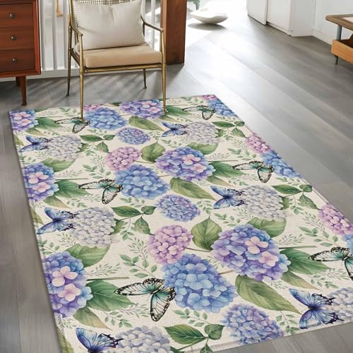 Tapete decorativo floral 3'x5' lavable para interior y exterior miniatura 4