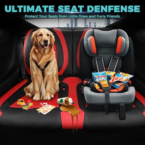 Image of Custom Fit Seat Covers for Ford Mustang Coupe 2015-2025, BlackRed