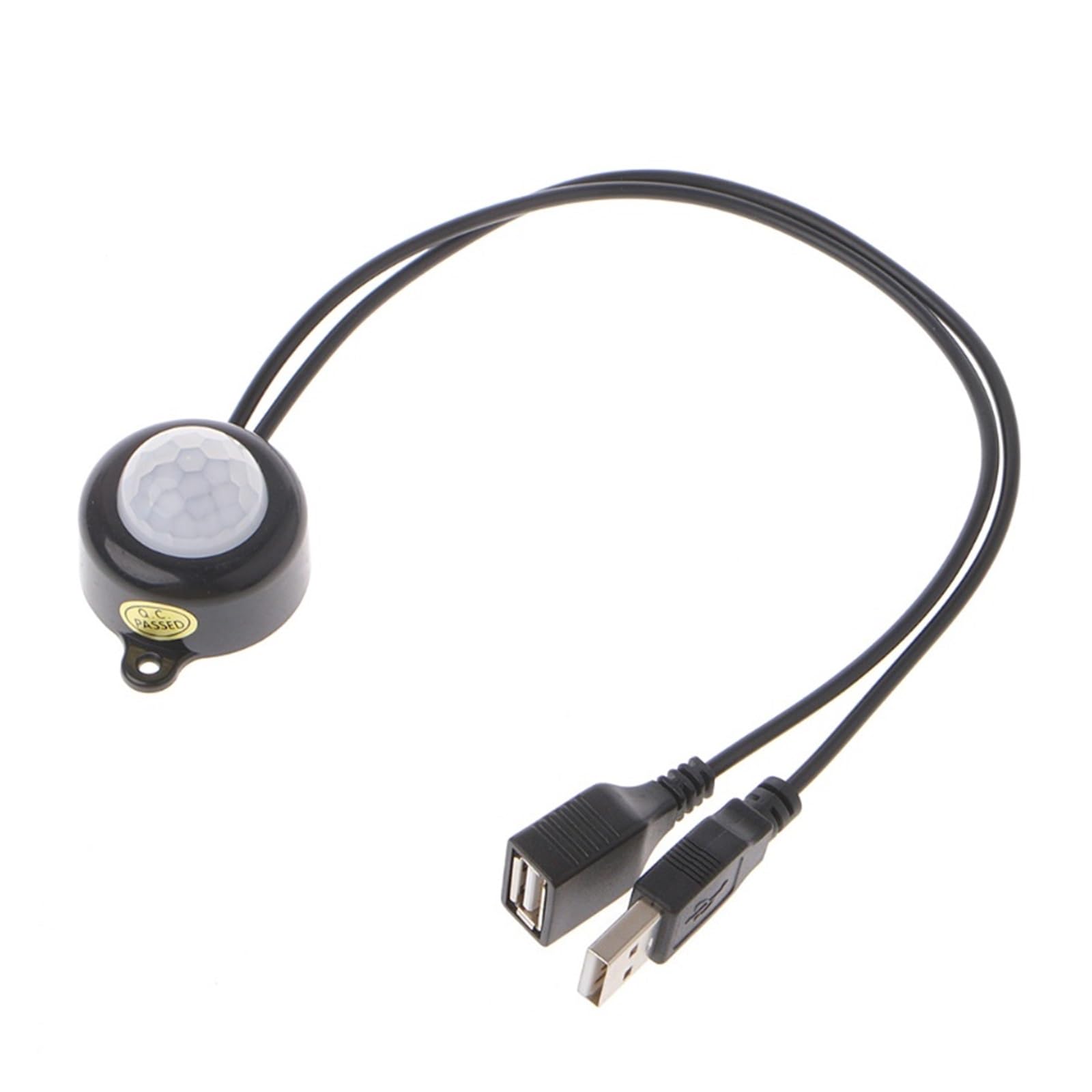 DC5V-24V 12V PIR Human Body Infrared Motion Sensor Detector Control LED Light bar photosensitive Switch Connector(TDL-2025USB Black)