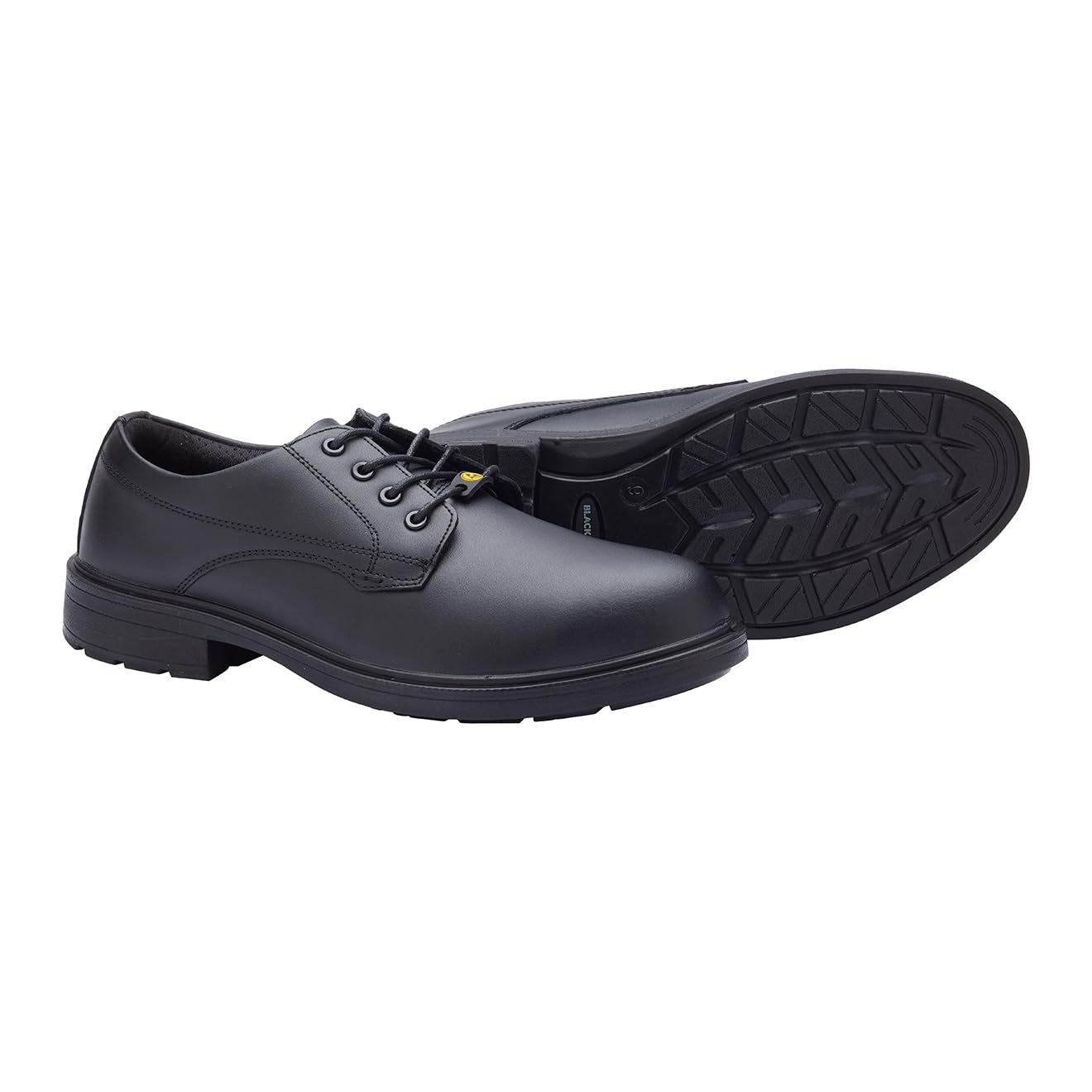 Blackrock ESD Oxford Zapatos Seguridad, Composite, Negro, Puntera Sin Metal, Cuero, Oficina - UK 8/EU 42