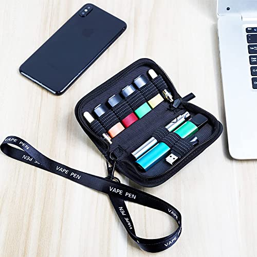 Huizhu Empty Double Zipper Pocket Case For Electronics And Pen Battery, Pouch With Non-Slip Elastic Bands For Holding Pen Battery And Battery Cartridge And Usb Charger Tightly thumb #1