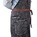 DingSay Trendy Denim Apron with Pockets, Mens Womens Professional Black Kitchen Bib Apron for Chef Cooking Grill BBQ, with Towel Loop and Adjustable Neck Straps