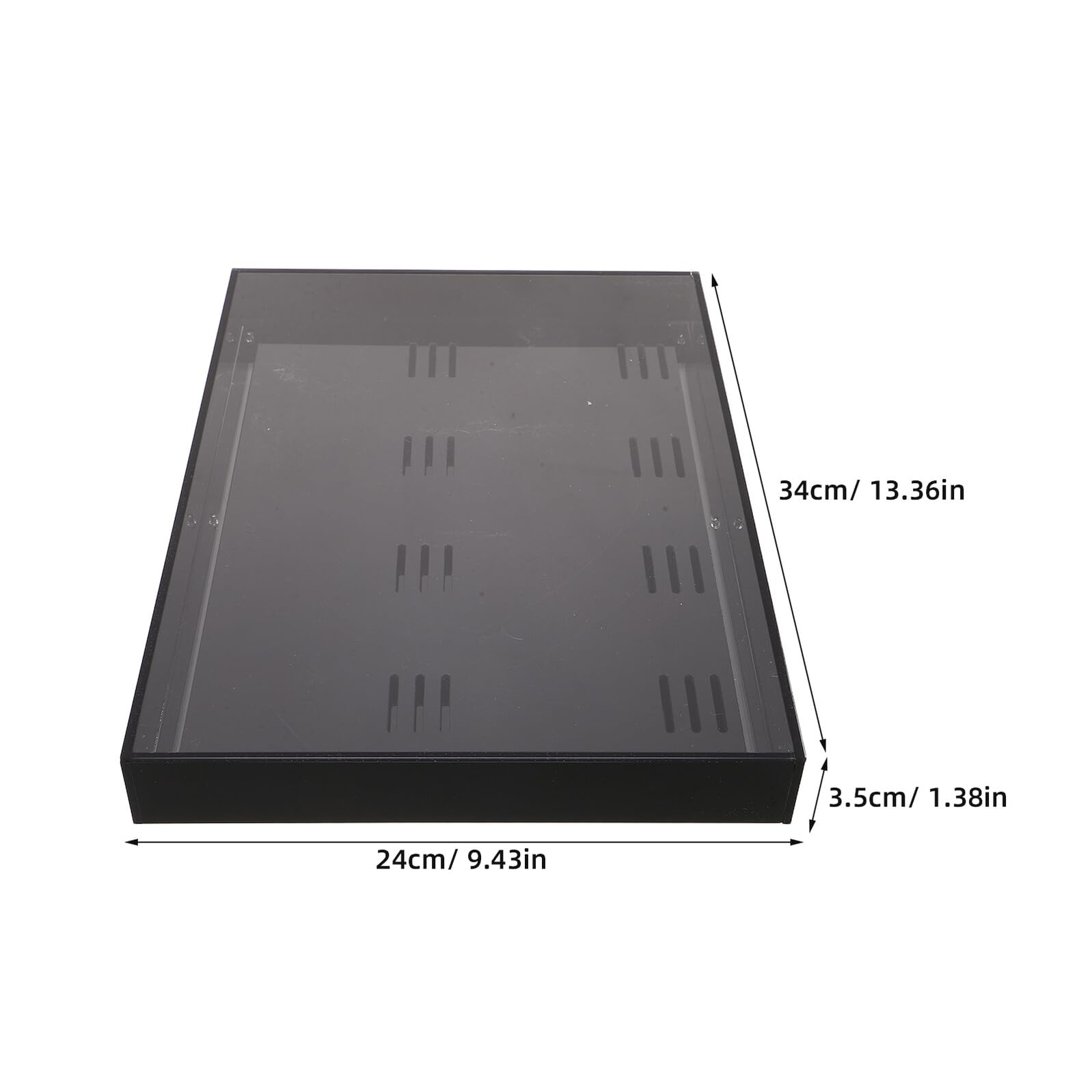 TEHAUX Acryl Medaillenvitrine Schwarz mit Wandmontage Medaillenrahmen zu 8 Auszeichnungen Staubdichte Präsentationsbox für Marathonläufer und Sportler