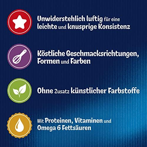 FELIX Crispies przekąska dla kotów, chrupiąca smakołyk o smaku wołowiny i kurczaka, 8 sztuk w opakowaniu (8 x 45 g)