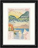 Biller Antik Nord Süd Brennerexpress 1905 Affiche publicitaire avec calendrier de circulation Faks_Plakatwelt 351
