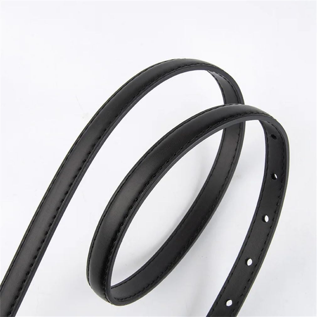 Leather Thin Belt For Women Vintage Gold Buckle All-Match Belt Decorate Dress