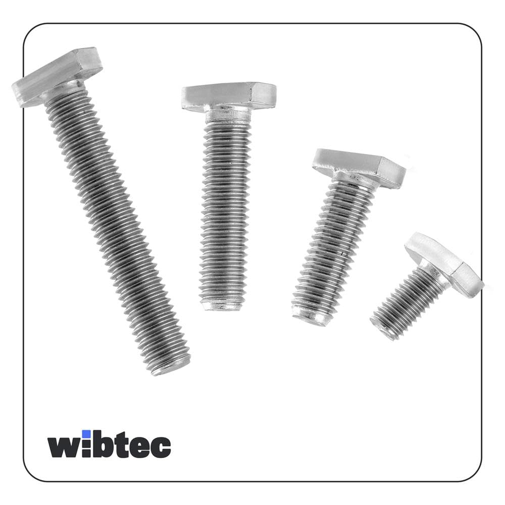 Hammer Head Screws M8 x 70 Stainless Steel A2 Mounting Rail Type 28/15 Anchor Screws Pack of 10 WIBTEC®