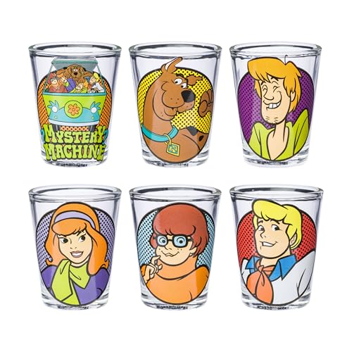 Silver Buffalo Scooby Doo 6pc 1.5oz Mini Glass Set 6x1