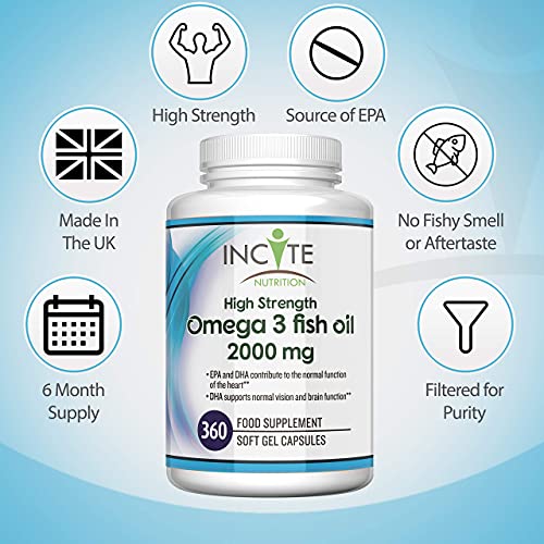Incite Nutrition Omega 3 fish oil 365 cpr
