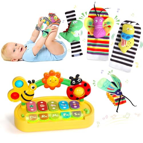 Jouet Bebe 6 Mois, Hochet Bebe 3-6 Mois Piano Bebe