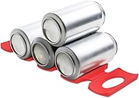 Vista 8 de kwmobile Alfombrilla apilable de silicona para botellas, organizador de refrigerador para apilar botellas, latas, cerveza, refrescos, estante Negro