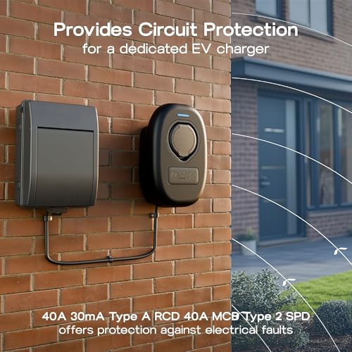 Chargeur EV BG Sync EV CFEV5A gris avec RCD Type A 40A et protection IP65