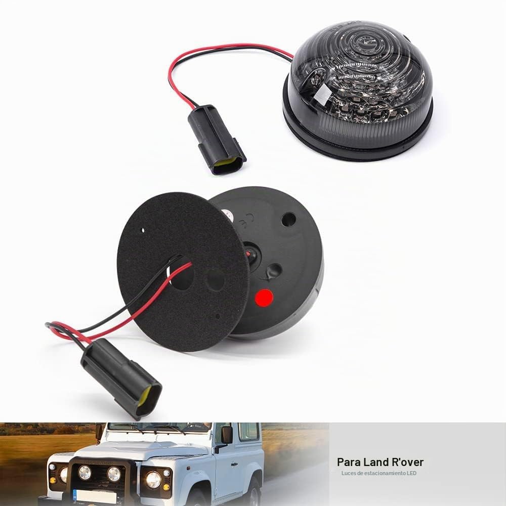 10PCS Kit completo de actualización de lente ahumada Luz trasera trasera Luces antiniebla Luz de marcha atrás Luz lateral delantera compatible con Land Rover Defender 90/110