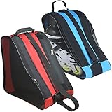 Bolsa de patines de hielo, bolsas de patines para niñas, niños y la mayoría de adultos, bolsa de gran capacidad compatible con patines de quad, patines de ruedas alineados y la mayoría