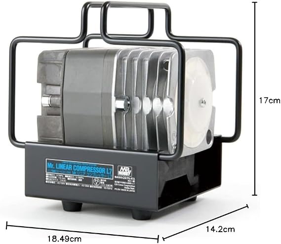 GSI Creos Linear Compressor L7 Platinum Brush and Pressure Gauge Attached Regulator Set For Airbrush Painting PS309