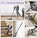 Zefiro Cordless Vacuum Cleaner for Home,450W /40Kpa 50Mins Stick Vacuum,Anti-Tangle 1.5L Dust Cup, Rechargeable Wireless Handheld Vacuum for Pet Hair/Carpet/Floor