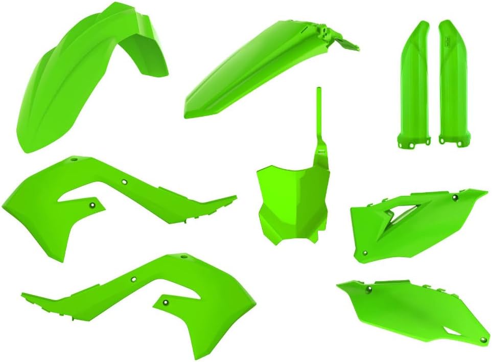 Polisport Motocross (MX) Restyling Kit for Kawasaki KX 450F (2019-23) Dirt Bike – OEM Quality, Durable, Flexible & Perfect Fit – Green