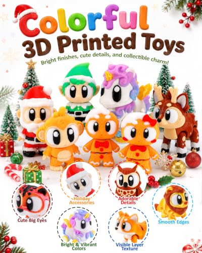 Advent Calendar 2026, 24pc 3D Printed Gingerbread Santa & Animal - image 2